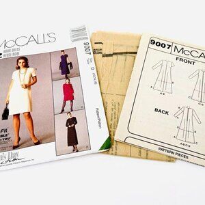 McCall's Sewing Pattern UnCut 9007 Woman's Day 2 Hour Dress Sizes 12 14 16 90s